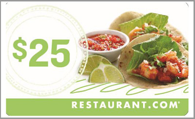 $25 Restaurant Card for Fundraising