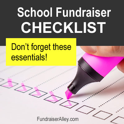 School Fundraiser Checklist - Don't Forget the Essentials