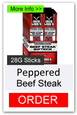 28g Peppered Beef Steak Jerky - More Info/Order