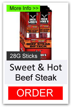 28g Sweet & Hot Beef Steak Jerky - More Info/Order
