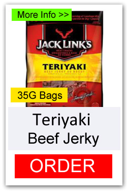 35g Teriyaki Beef Jerky Bags - Info/Order