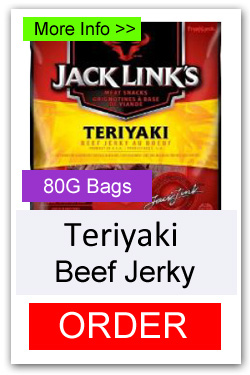 80g Teriyaki Beef Jerky Bags - Info/Order