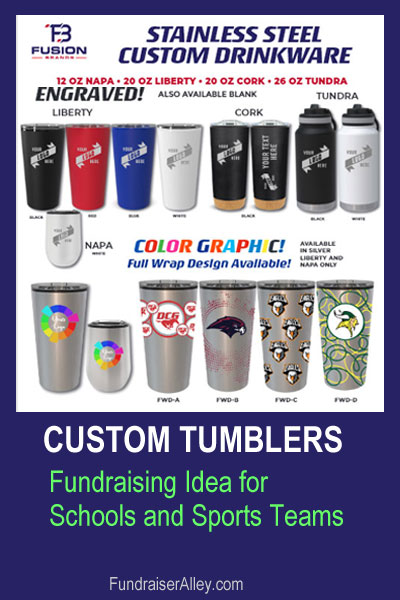 Custom Tumblers, Fundraising Idea for Schools and Sports Teams