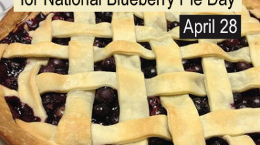 Blueberry Pie Bake Sale for National Blueberry Pie Day, April 28