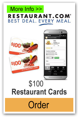 $100 Restaurant Cards