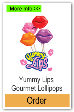 Valentine Lips Lollipops - More Info/Order Online