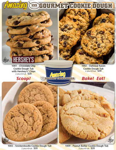 Amazing Cookie Dough Tubs, Single Sheet Order-Taker Fundraiser