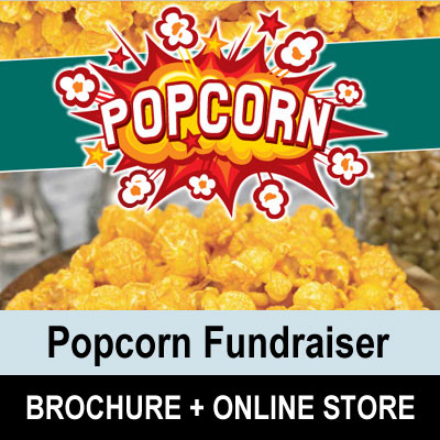 Popcorn Fundraiser with brochure and online store