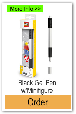 Black Gel Pen w/Minifigure