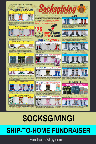Socksgiving Ship-to-Home Socks Fundraiser