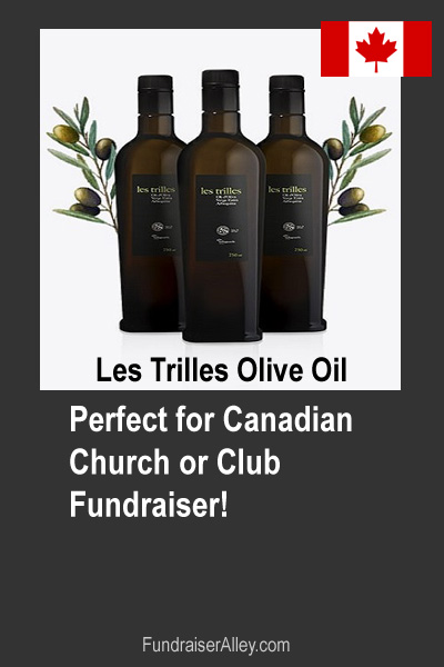Les Trilles Olive Oil, Perfect for Canadian Church or Club Fundraiser