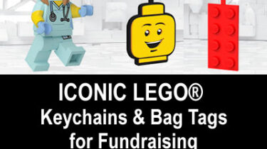 Iconic LEGO Keychains & Bag Tags for Fundraising