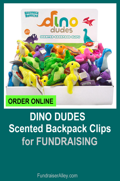 Dino Dudes Scented Backpack Clips for Fundraising, Order Online