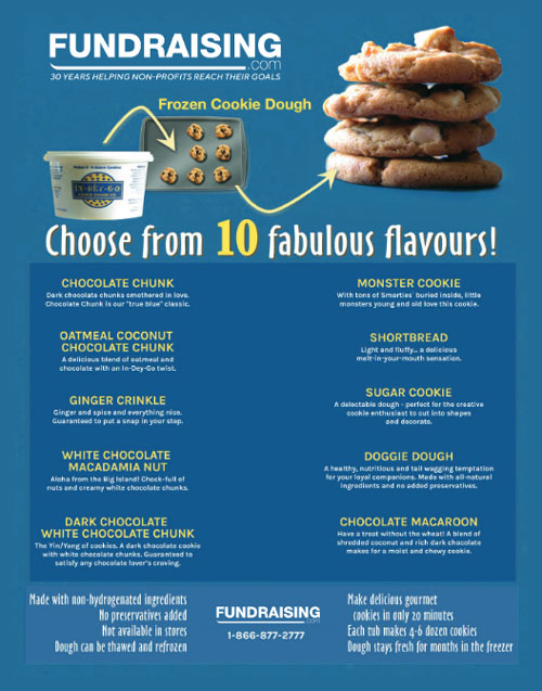Indeygo Cookie Dough Fundraiser Brochure